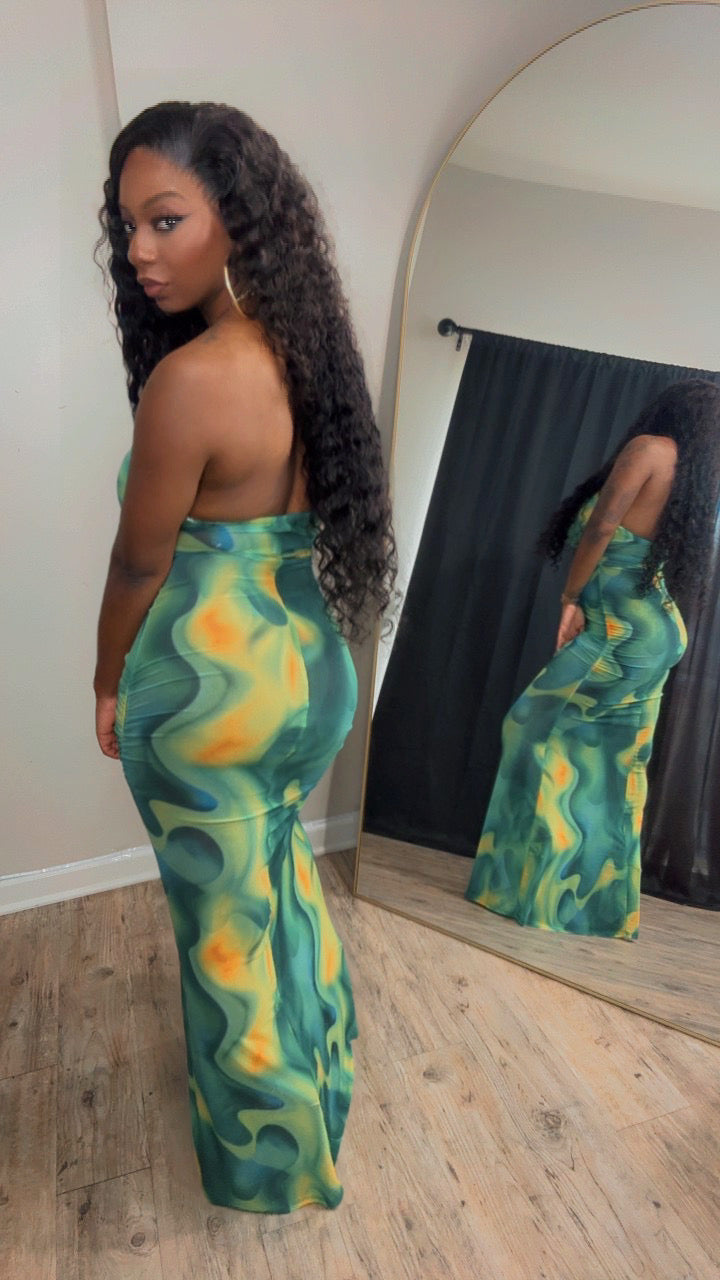 Carliyas jeweled tie dye maxi dress